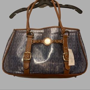 ETIENNE AIGNER Big Hand bag Blue And Brown Color